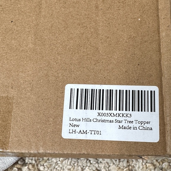 Lotus Hills Christmas Star 9" Tree Topper Lights Rustic Deer Holly Snowflake NWT - Picture 12 of 12